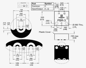 Pbr-0003smg Power Divider Package Diagram - Package Diagram