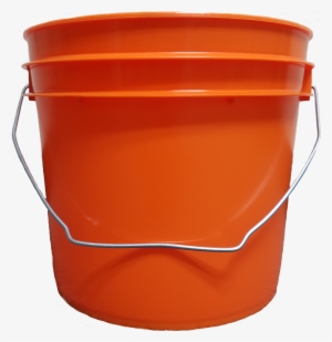1 Gallon Orange Plastic Round Bucket With Wire Bale - Plastic Bucket Png