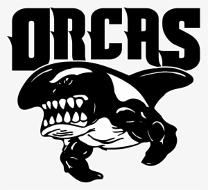 Mascot "orcas" Logo - Swimmer