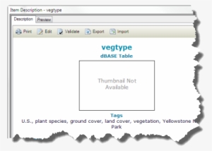 For Items Such As Tables You Can't Capture A Thumbnail - Thumbnail Description Arcgis