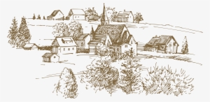 Agriculture Drawing Farm Field - Field Drawing Png