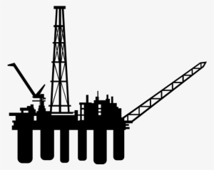 Mining And Oil Production - Oil Rig Silhouette Png