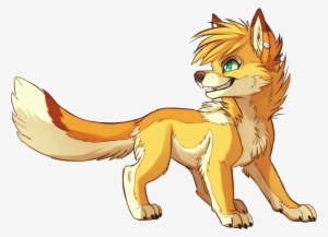 Wolf Pack Art 104 - Furry Yellow Wolf