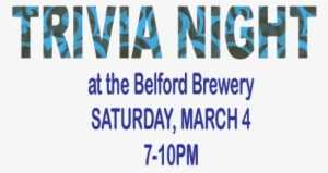 Trivia Night At The Belford Brewery - Calligraphy