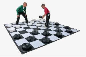 Giant Checkers - Dom Giant Vinyl Mat For Chess Or Checkers