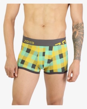 Men's Trendy Checked Trunk - Man