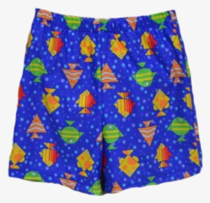Special Needs Youth Swim Diaper Trunks- Metro Fish - Board Short