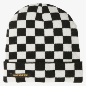 Finger In The Nose Nagano Unisex Beanie Checkers - Stussy Checkered Mock Neck