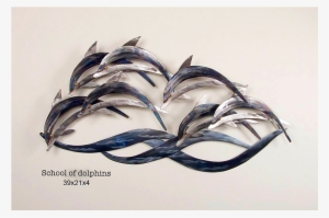 Dolphins Stainless Steel 3d Wall Art - Wall Sculpture Dolphin