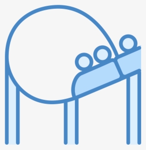 Roller Coaster Icon - Roller Coaster Icon Blue Png