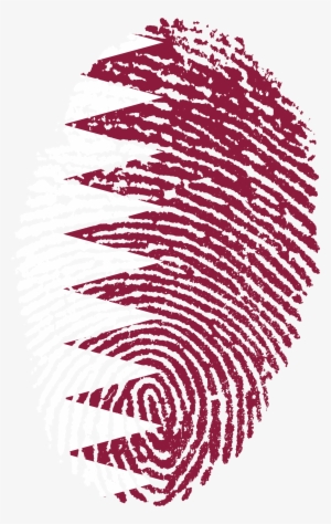 Qatar Flag Fingerprint Country 655499 - Digital Bandeira Do Brasil