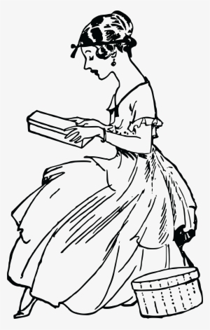 Free Clipart Of A Vintage Woman Reading - Vintage Woman Reading Clipart