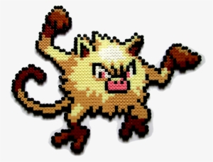 A Cute Little Mankey, Made With Perler Beads It's About - Mankey Sprite