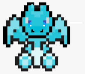 Pixel Art Ice Dragon - Dragon