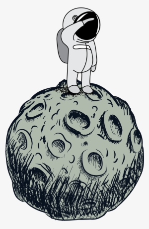 Wesvance - Cartoon Astronaut On The Moon