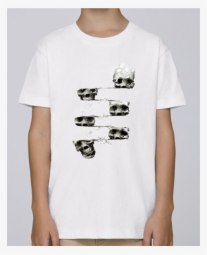 Tee Shirt Boy Stanley Mini Paint Skull 3 By Ali Gulec - Skull 3 Art Print - Mini By Ali Gulec