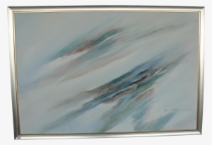 Modern Abstract Oil On Canvas Painting By J - Picture Frame