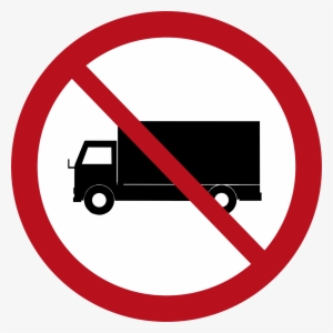 No Trucks Tha B-9 - Stop Sign Clipart