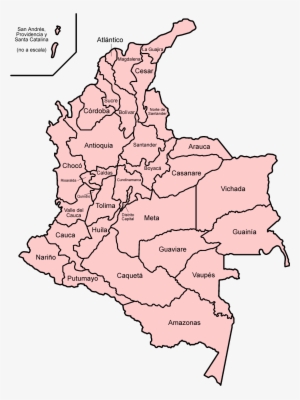 Colombia Departments Spanish - Map Of Colombia With Departments