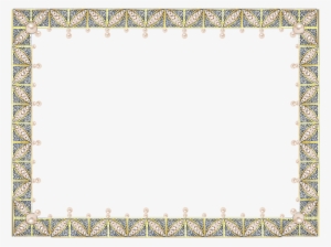 Marco En Oro, Plata Y Perlas Png - Golden Border Png
