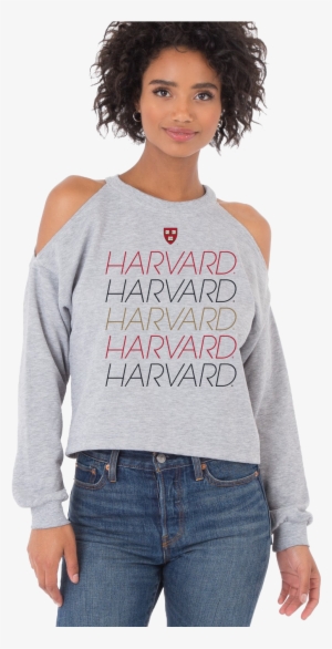 Harvard Women's Team Chant Cold Shoulder Knit - Portable Network Graphics
