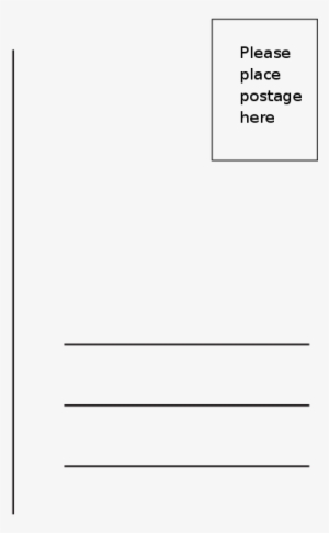Blank Postcard Png Vector Free Library - Paper