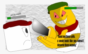 Damn Noobs Better Hand Me My Pillspng - Cartoon
