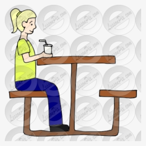 Picnic Table Clipart Illustration Png - Clip Art