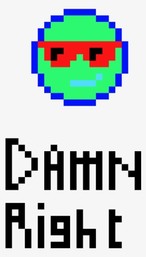 Damn Right - Pixel Art Fruit Orange