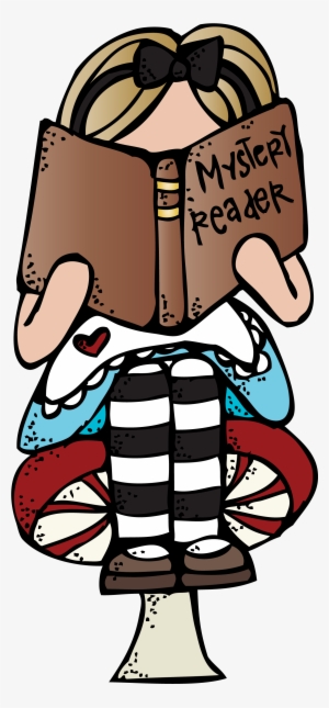 Mystery Clipart Teacher - Melonheadz Girl Reading Clipart