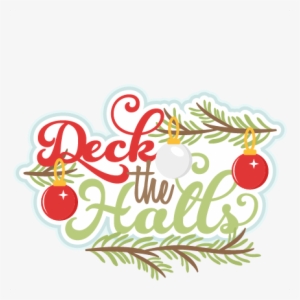 Deck The Halls Title Scrapbook Clip Art Christmas Cut - Miss Kate Cuttables Christmas Ball