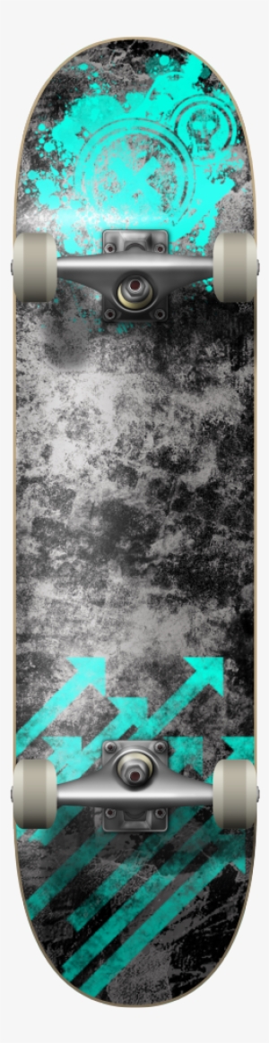 Blue Grunge Photo Blue Gray Grunge Deck - Longboard