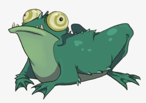 Giant Toad Satisfied After Snack - Cartoon