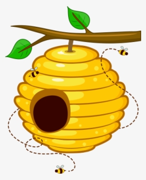 Beehive Clipart Transparent - Honey Bee Hive Clip Art - 350x441 PNG