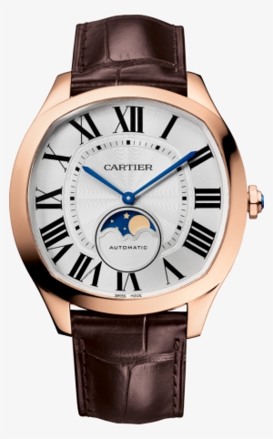 Drive De Cartier Moon Phases Watchpink Gold, Leather - Cartier Drive De Cartier Wsnm0008