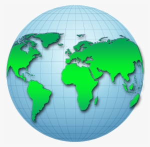 Globe With Green Continents