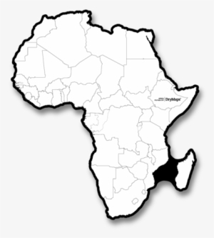 Africa - Map Of Africa With Ghana Highlighted