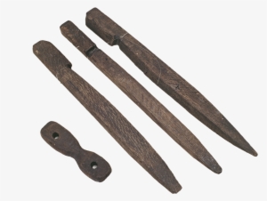 Sixteen Examples Of The Oak Pegs For Staking Down The - Civil War Tent Pegs