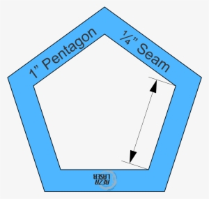 Pentagon 1″ Inch Acrylic Template I Spy With ¼” Seam - Parallel