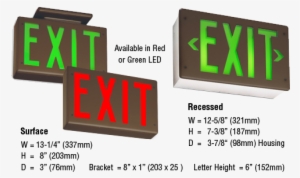 Brutus Exits - Red & Green Exit Signs