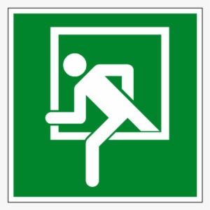 Emergency Window Exit Symbol Sign - Emergency Window Exit Sign