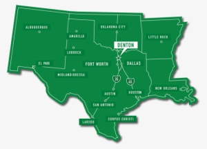 Map Of Unt Denton In Relation To Dfw Area - Unt On Texas Map