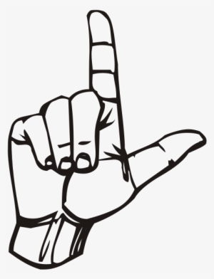 Someone Should Just Tattoo A Giant 'l' On My Forehead, - Letter L In Sign Language