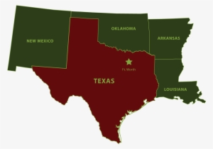 Map Of Territory We Work - Texas Oklahoma New Mexico Louisiana