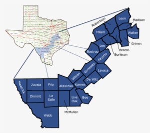 Map Of Eagle Ford Shale Area - Texas
