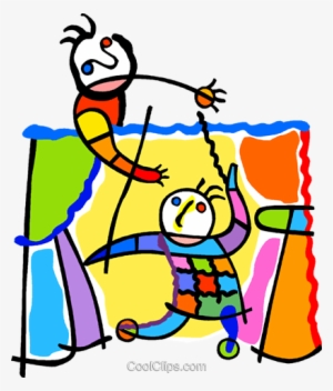 Puppet Show Royalty Free Vector Clip Art Illustration