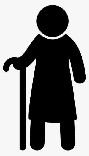 Old Man Standing With A Cane Comments - Old Man Free Vector