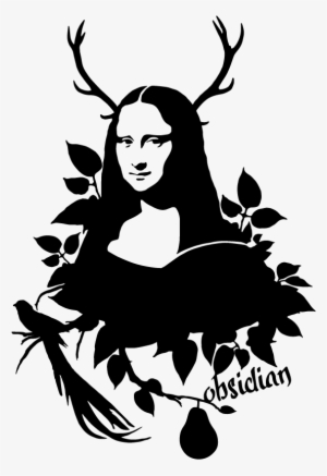 Mona Lisa Clipart Black And White - Monalisa Black And White Drawing