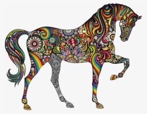 Svg Royalty Free Library Week Of Gratitude My And The - Colorful Horse