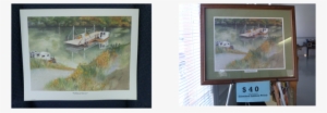 Limited Edition Cumberland Ferry Prints By Tony Price - Picture Frame